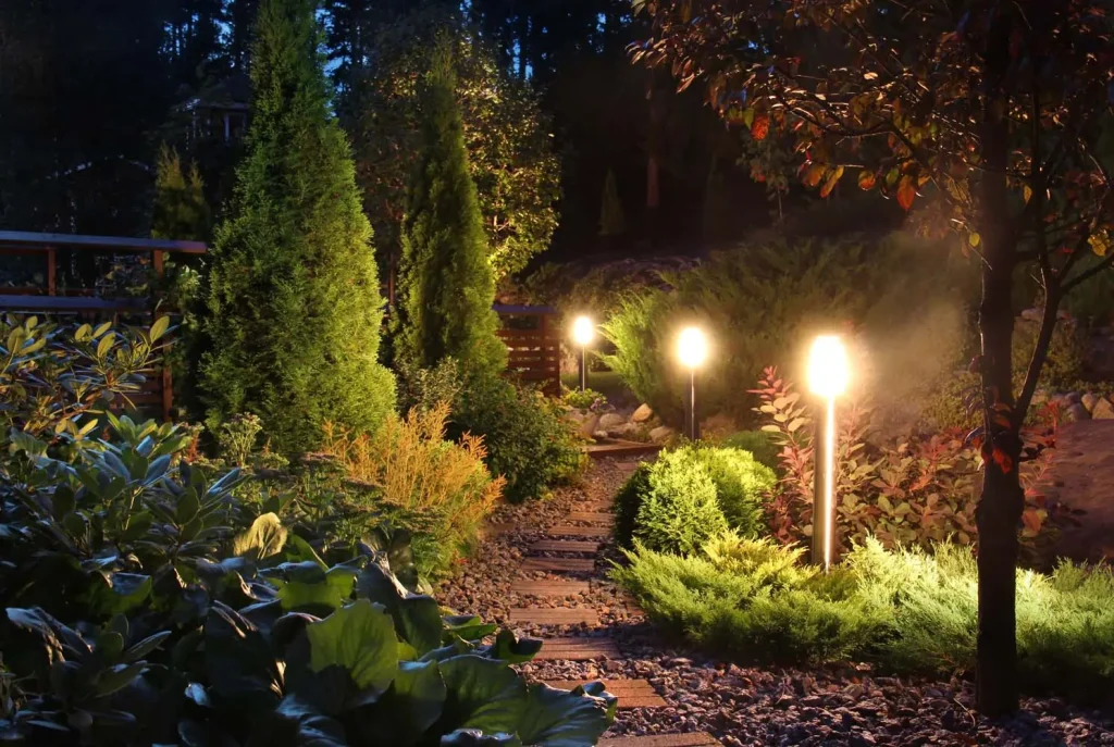 Residential outdoor lighting installation