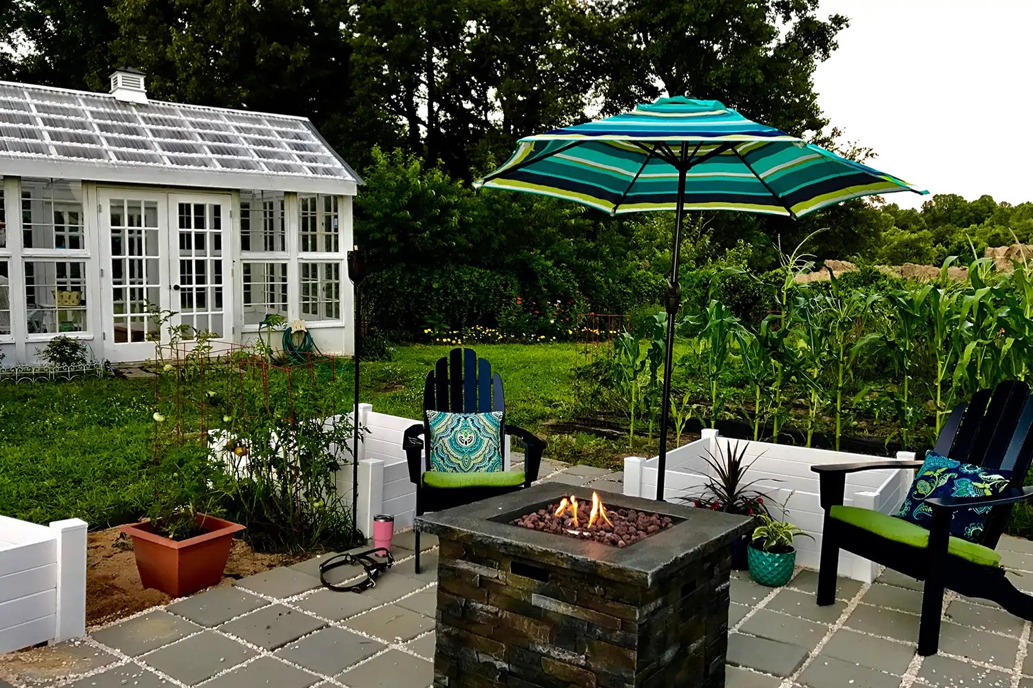 Outdoor fire pit installed by Outdoor Scapes in Jacksonville, FL