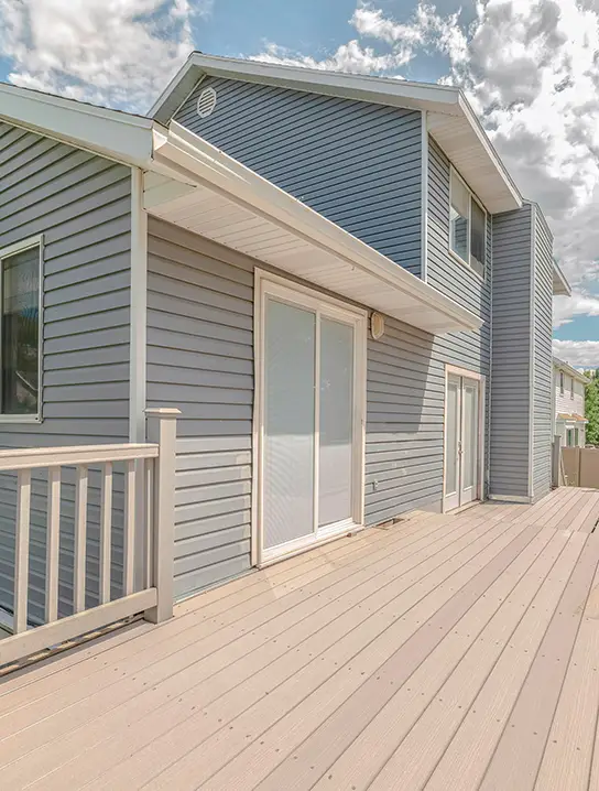 Wood deck installed by Outdoorscapes