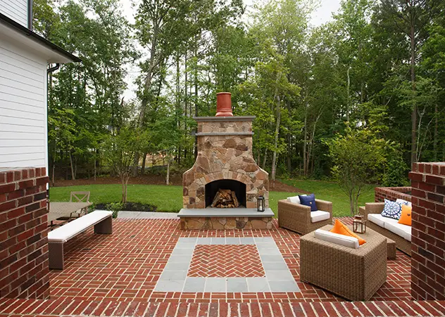 Outdoor fire place installed by Outdoor Scapes in Jacksonville, FL 